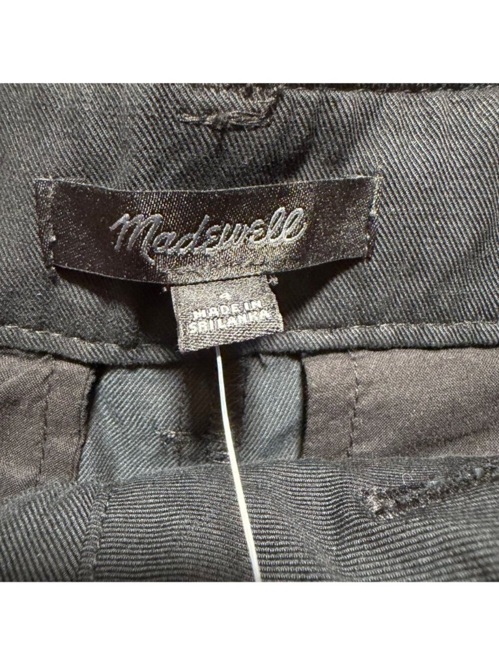 Madewell OA012 The Barrel Leg Pant in Drapey Twill True Black Size 4 NWT - Picture 3 of 5